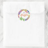 フィエスタメッセージカードステッカーメキシカンサボテン ラウンドシール (バッグ)