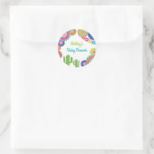 フィエスタメッセージカードステッカーメキシコ赤ちゃんシャワー ラウンドシール (バッグ)