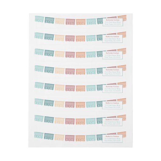 フィエスタメ男女兼用キシカンテーマ差出人住所 ラップアラウンドラベル (シート)