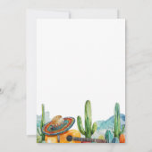 フィエスタモダンウォーターカラーサボテン1st誕生日 招待状 (裏面)