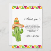 フィエスタモダンサボタコス'赤ちゃんのシャワーを取る サンキューカード (正面)