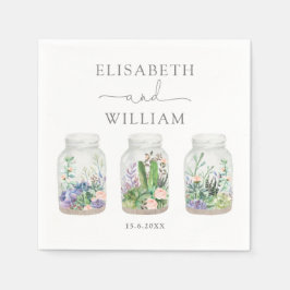 フィエスタモダン多肉質テラリウム結婚式の引き出物 スタンダードカクテルナプキン