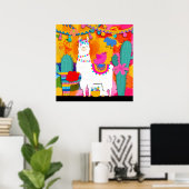 フィエスタラマチンコデマヨカラフルおもしろいウォーターカラー ポスター (ホームオフィス)