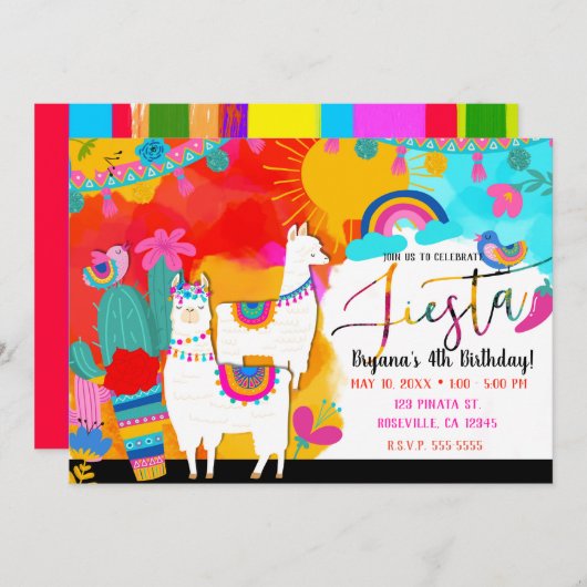 フィエスタラマチンコデマヨバースデーパーティー 招待状 (正面/裏面)