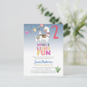 フィエスタラマママ2ndバースデーボーイガールウォーター色 ポストカード (スタンド正面)