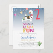 フィエスタラマママ2ndバースデーボーイガールウォーター色 ポストカード (正面/裏面)