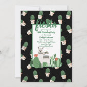 フィエスタラマ誕生日招待状おもしろいキュートサボテン 招待状 (正面)