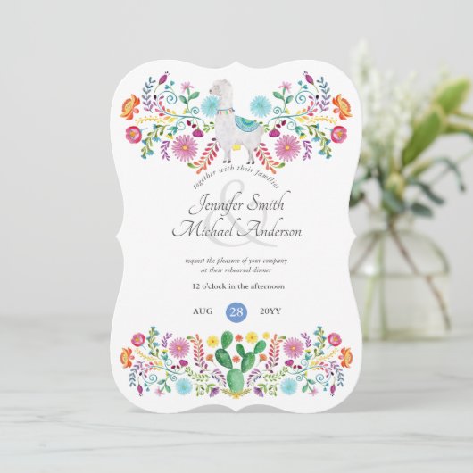 フィエスタリハーサルディナーラマフォークフラワースカッティ 招待状 (スタンド正面)