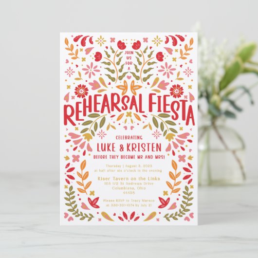 フィエスタリハーサルディナー – ルカとクリス 招待状 (スタンド正面)