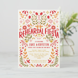 フィエスタリハーサルディナー – ルカとクリス 招待状