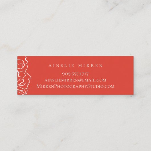 フィエスタレッドシンプリーフローラ スキニー名刺 (裏面)