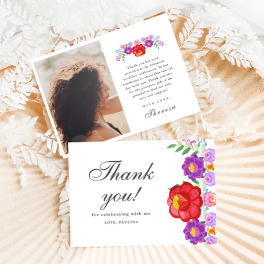 フィエスタレッドフローラフォトキンチェニェラサンキューカード 招待状