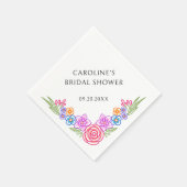 フィエスタヴィヴィヴィッドカラフルブライダルシャワー スタンダードカクテルナプキン (角)