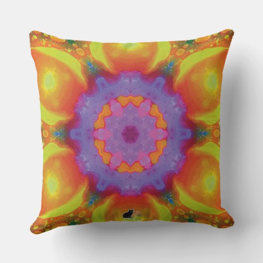 フィエスタ万華鏡のように千変万化するパターン枕 クッション (裏面)