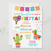 フィエスタ兄弟姉妹女の子の誕生日の招待招待状。 招待状 (正面)