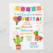 フィエスタ兄弟姉妹女の子の誕生日の招待招待状。 招待状 (正面/裏面)