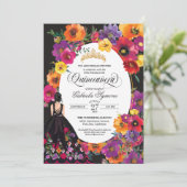 フィエスタ刺繍水彩フローラキンセアニェライン 招待状 (スタンド正面)