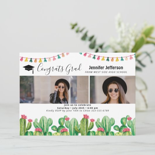 フィエスタ卒業サボテンフォトカード シーズンカード (スタンド正面)