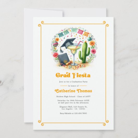 フィエスタ卒業パーティーの写真 招待状 (正面)