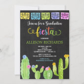 フィエスタ卒業パーティー,水彩サボテンのフィエスタ 招待状 (正面)