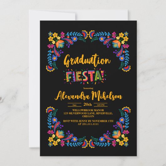 フィエスタ卒業メキシコパーティー 招待状 (正面)