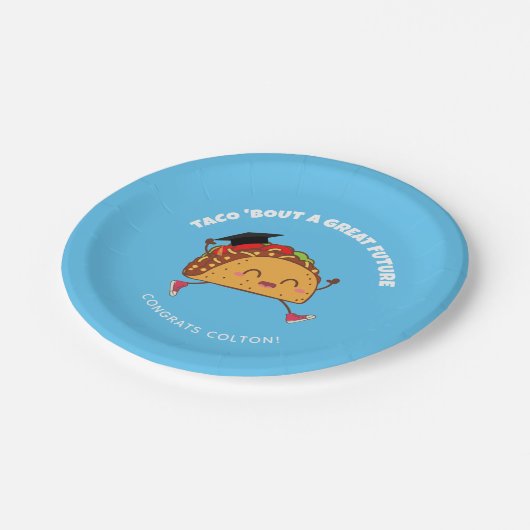 フィエスタ卒業記念パーティータコ素晴らしア・トゥ・ア・フューチャー ペーパープレート (アングル)