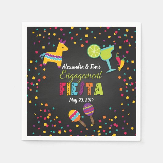 フィエスタ婚約パーティナプキンス スタンダードカクテルナプキン (正面)