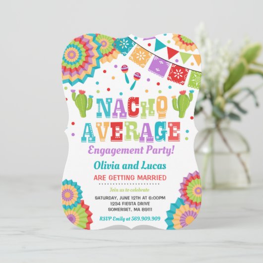 フィエスタ婚約パーティ招待状ナチョ平均パーティー 招待状 (スタンド正面)