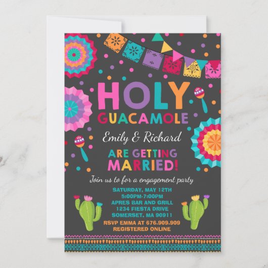 フィエスタ婚約パーティ招待状ホーリーグアカモール 招待状 (正面)