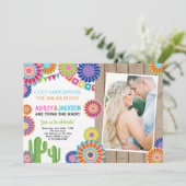 フィエスタ婚約パーティ招待状メキシコカクタス 招待状 (スタンド正面)