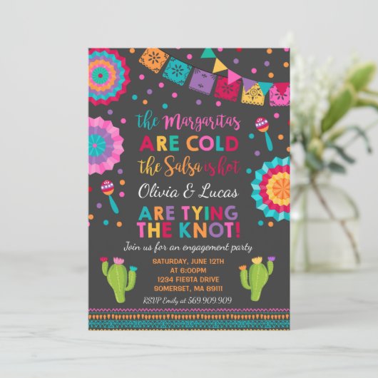 フィエスタ婚約パーティ招待状メキシコパーティー 招待状 (スタンド正面)
