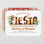 フィエスタ婚約パーティ招待状メキシコパーティー 招待状 (正面/裏面)