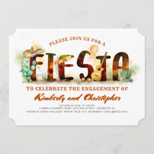 フィエスタ婚約パーティ招待状メキシコパーティー 招待状