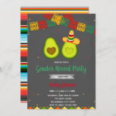 フィエスタ性別発表パーティー招待状 招待状 (正面/裏面)