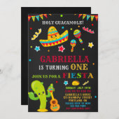 フィエスタ招待フィエスタ誕生日の招待ガール 招待状 (正面/裏面)