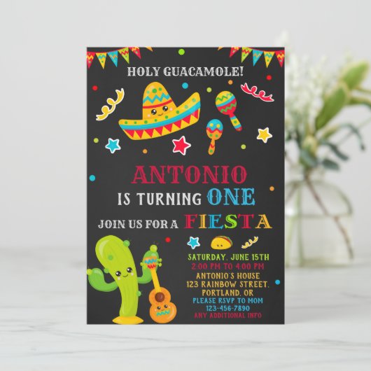 フィエスタ招待フィエスタ誕生日の招待ボーイ 招待状 (スタンド正面)