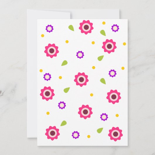 フィエスタ招待状ブライダルシャワー誕生日招待状 招待状 (裏面)