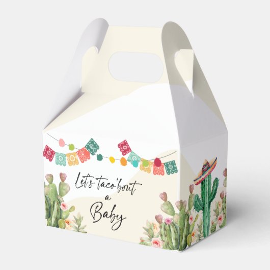 フィエスタ水彩サボテン乳汁多肉性メキシコパーティー フェイバーボックス (正面サイド)