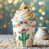 フィエスタ水彩サボテン乳汁多肉性メキシコパーティー 紙コップ