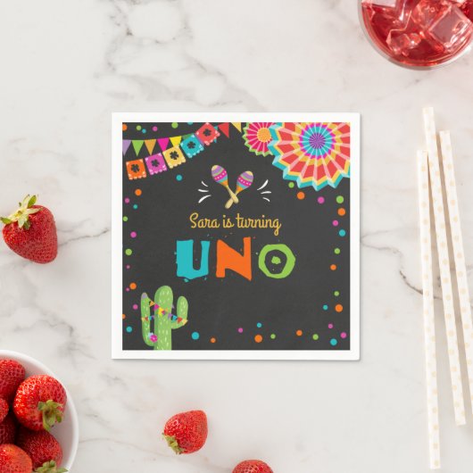 フィエスタ紙ナプキンズメキシコウノファースト誕生日 スタンダードカクテルナプキン (インサイチュ)