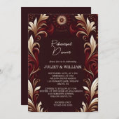 フィエスタ素朴フローラバラスペインのリハーサルディナー 招待状 (正面/裏面)