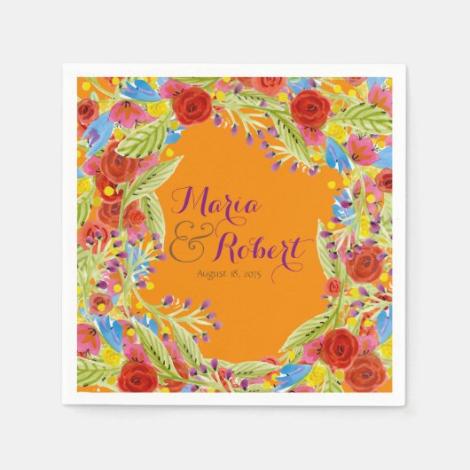 フィエスタ結婚ス スタンダードカクテルナプキン (正面)