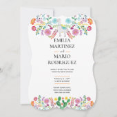 フィエスタ結婚ズラマフォークフラワーズカクティー招待状 招待状 (正面)