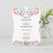 フィエスタ結婚ズラマフォークフラワーズカクティー招待状 招待状 (スタンド正面)