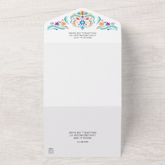 フィエスタ結婚フローラ オールインワン招待状 (外側)