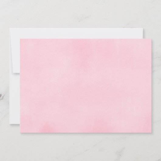 フィエスタ誕生日ガールフローラ水彩写真 招待状 (裏面)