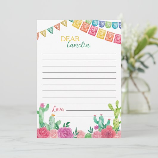 フィエスタ誕生日タイムカプセルノートメッセージカード サンキューカード (スタンド正面)