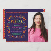 フィエスタ誕生日パーティー招待状メキシコ写真メキシコ 招待状 (正面/裏面)