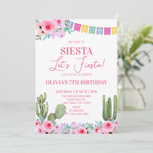 フィエスタ誕生日パーティー 招待状 (スタンド正面)