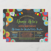 フィエスタ誕生日フローラメキシコファンブライト 招待状 (正面/裏面)